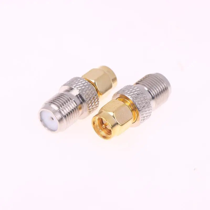 2pcs SMA Male to F Female RF Coaxial Adapter Gold Plated RF Coaxial Adapter Nixie