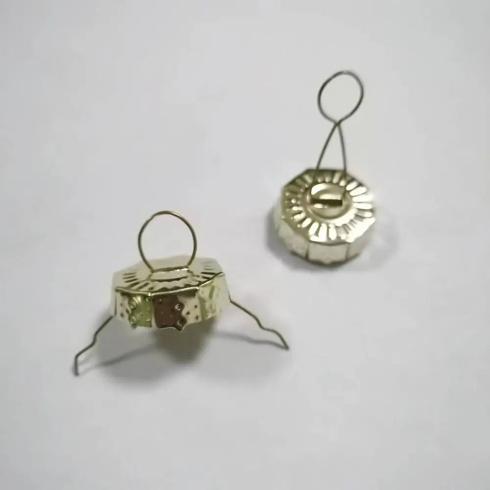 50PCS Aluminium Christmas Ball Caps Gold Silver DIY Ornaments Christmas Ornament Caps Nixie