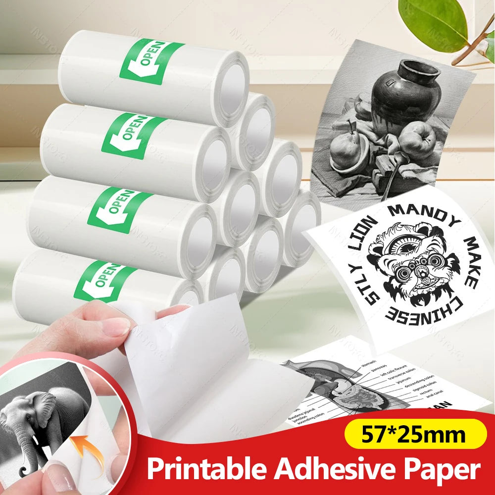 PeriPage Thermal Adhesive Sticker Paper Rolls for Mini Printer
