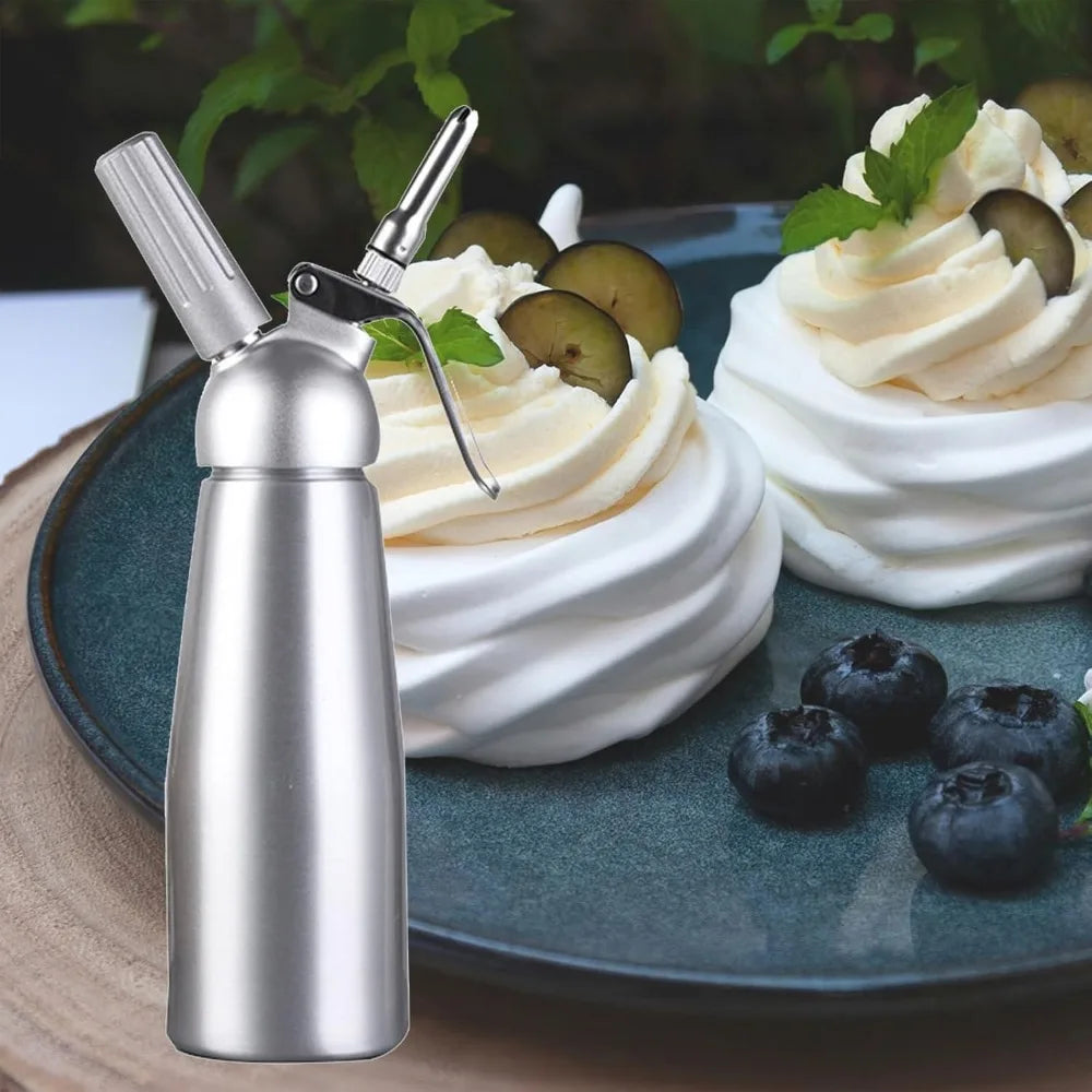 FEB.WIND 500ml Aluminum Cream Gun & Stainless Foam Dispenser Cream Foam Dispenser Nixie