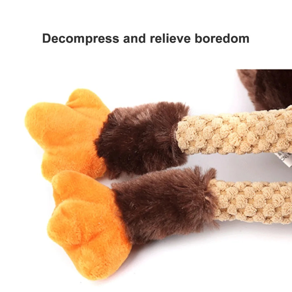 Turkey Squeaky Plush Dog Toy – Soft Stuffed Chew Toy for Puppies Plush Dog Toy Nixie