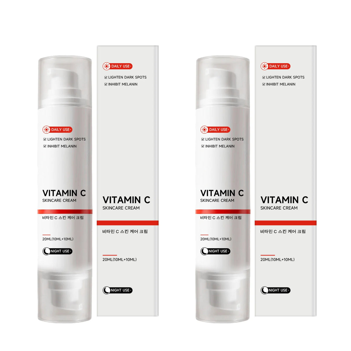 Vitamin C Day & Night Cream – Brightening & Hydrating Facial Brightening Face Cream Nixie 2pcs