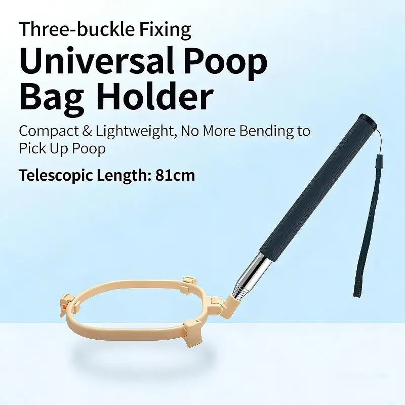 Foldable Telescopic Dog Poop Bag Holder – Non-Contact Pet Tool Pet Waste Tool Nixie