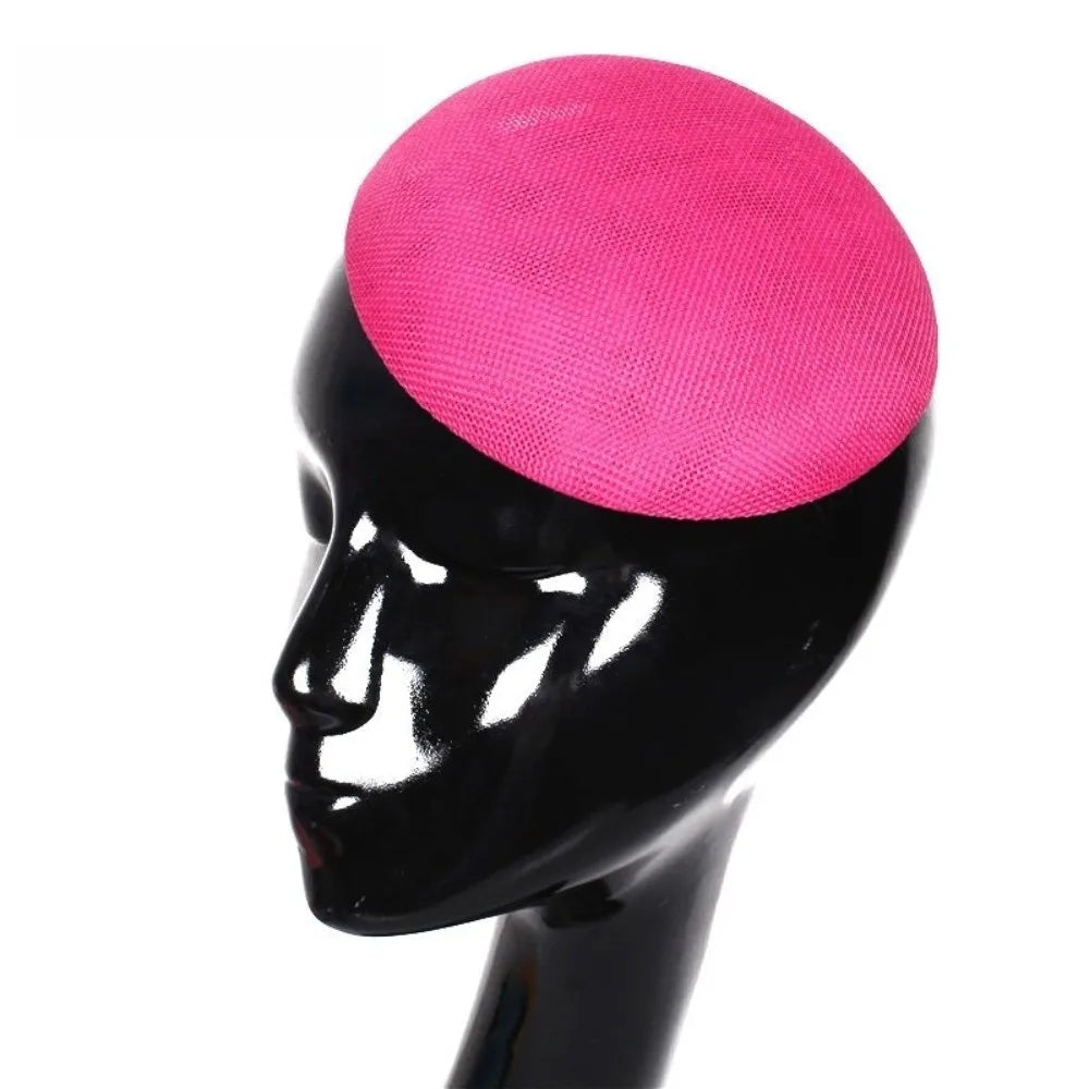 Sinamay Fascinator Base DIY Bridal Cocktail Party Headpiece Fascinator Hat Base Nixie Rose Red
