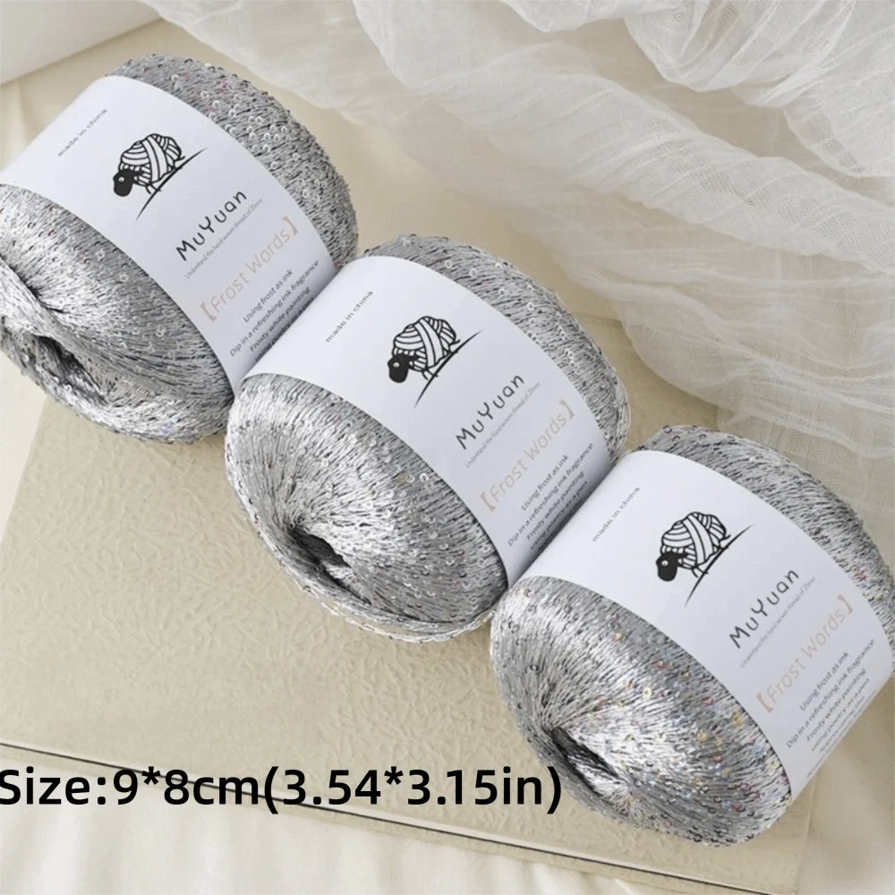 Nylon Sequin Crochet Thread 50g – DIY Woven Craft Yarn Sequin Craft Thread Nixie