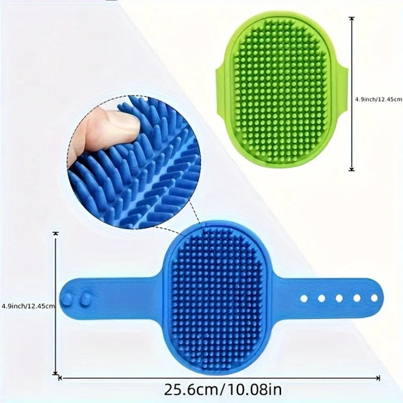 Silicone Pet Bath Brush – Cat & Dog Grooming Massage Comb Pet Grooming Brush Nixie