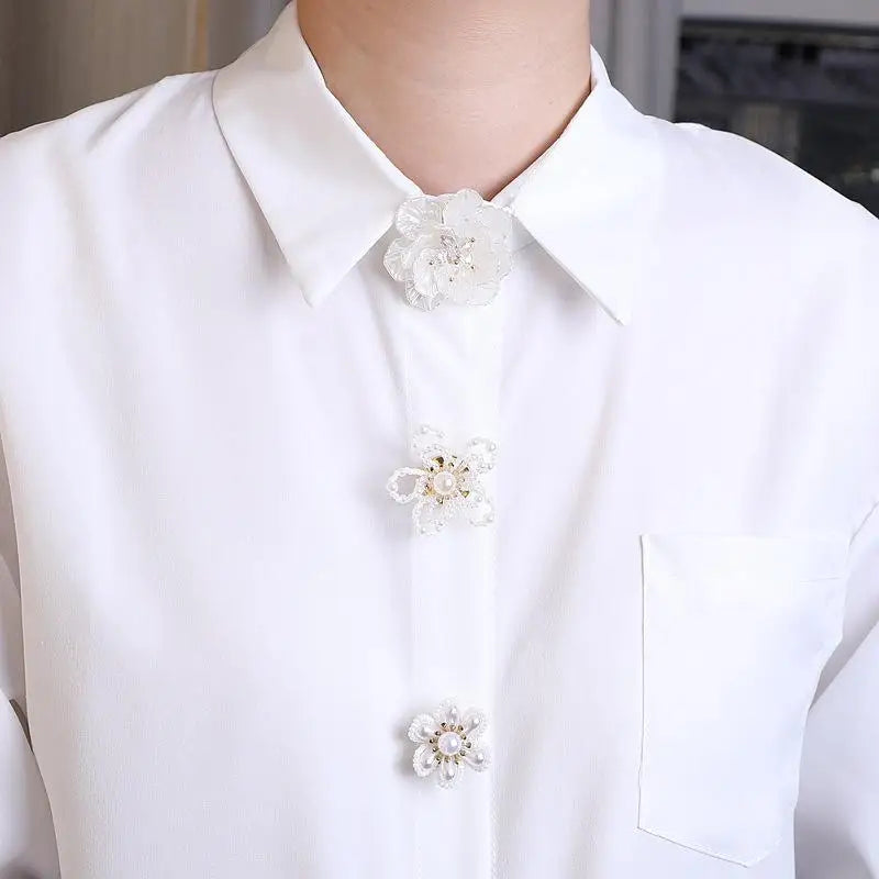 Pearl Button Covers Shirt Cufflinks – DIY Alloy Accessories