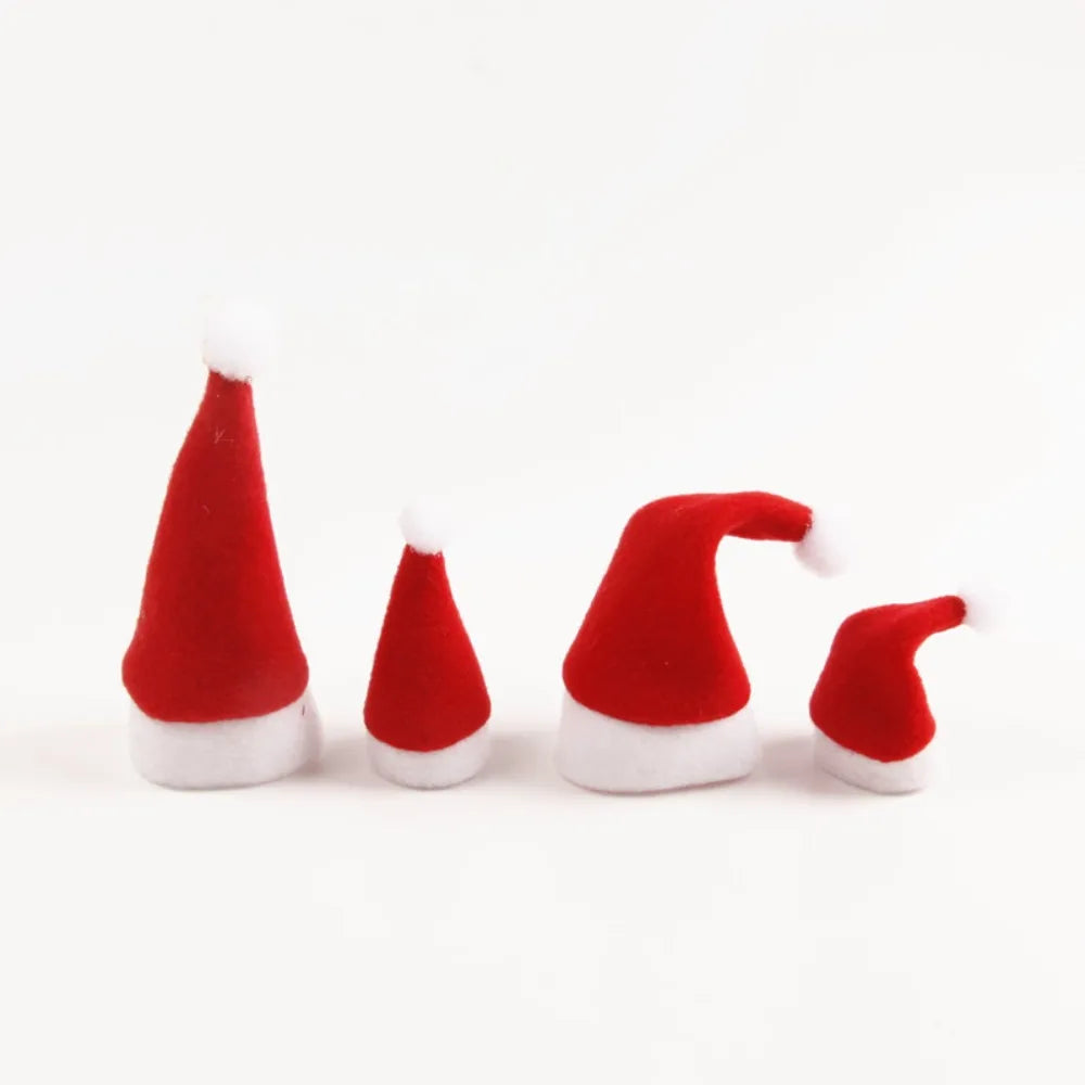 Mini Christmas Santa Hat Toppers for Bottles, Cups & Cutlery Christmas Decoration Nixie