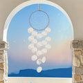 Shell Moon Wind Chimes – Natural Shell Dream Catcher Décor Wind Chime Nixie Round Gray
