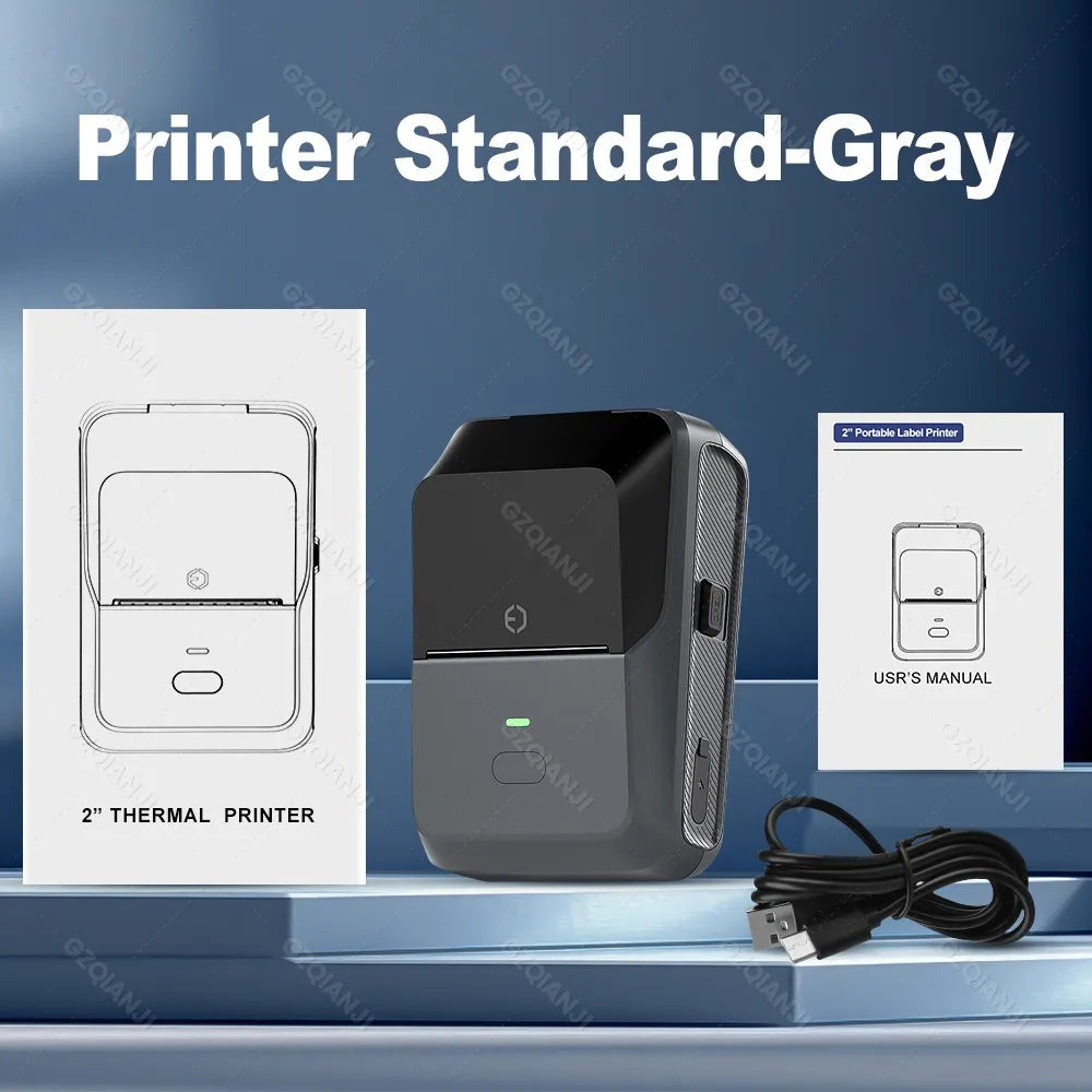 3CKMZONE P2 Mini Bluetooth Thermal Label Printer – Inkless