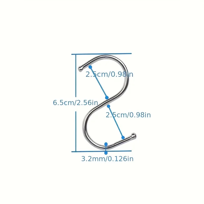 Stainless Steel S-Hook Set 5/13 Pcs – Kitchen & Wardrobe Hooks S-Hook Set Nixie