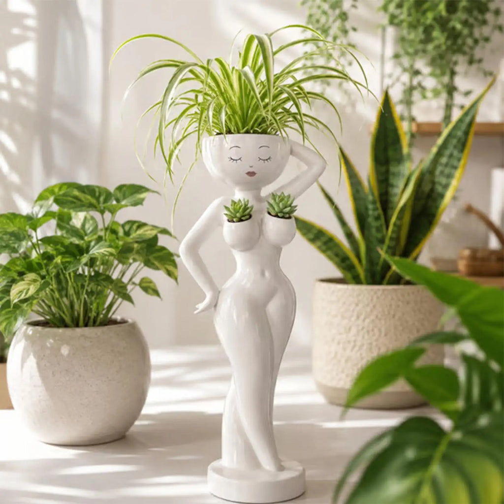 Funny Female Body Resin Planter | Mini Succulent Cactus Pot Novelty Resin Planter Nixie