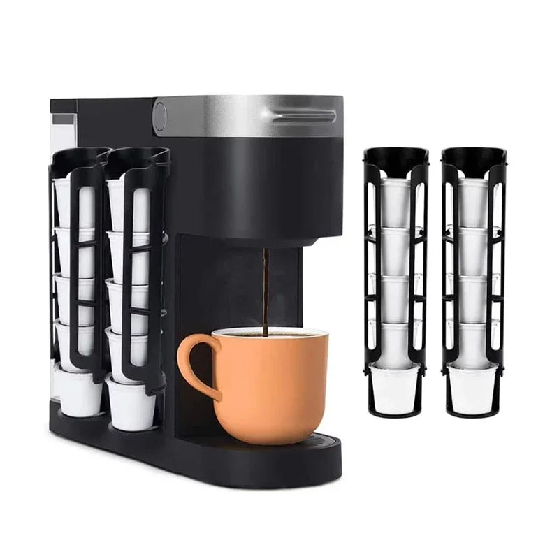 2-Pack K-Cup Coffee Pod Holder Dual-Compartment Organizer Coffee Pod Organizer Nixie