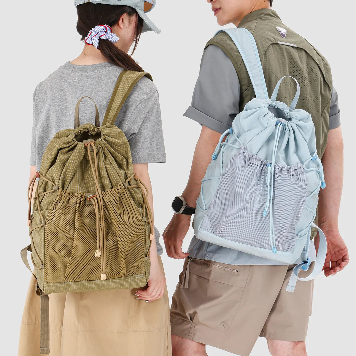 Lightweight Drawstring Backpack – Hiking, Travel & College Drawstring Backpack Nixie Brown