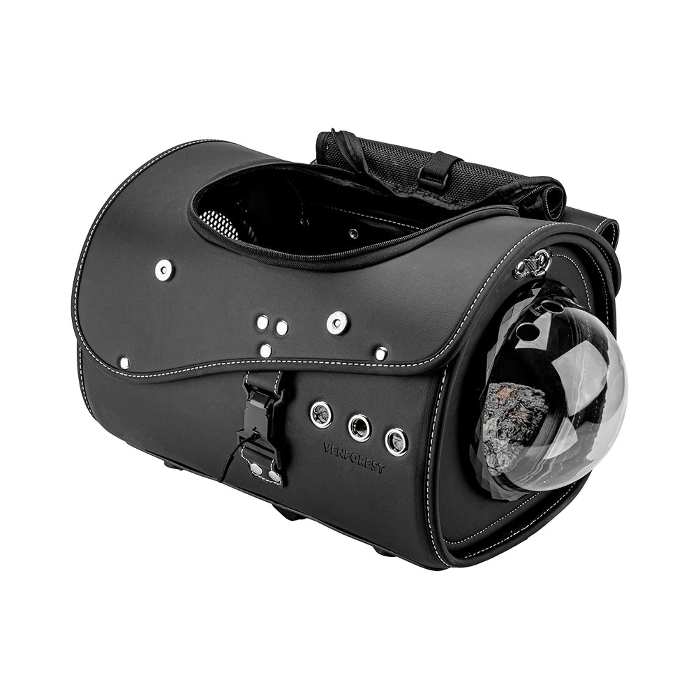 Motorcycle Pet Carrier Bag – PU Leather Rear Tail Bag & Lock Mount Motorcycle Pet Carrier Bag Nixie