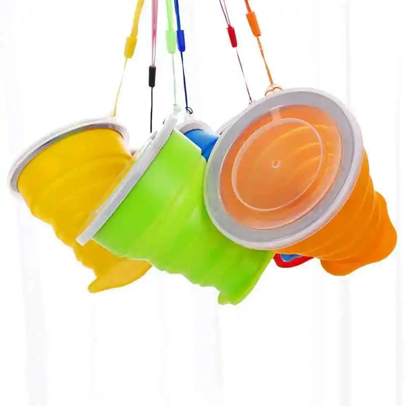 Silicone Folding Cup 200ml – Collapsible Travel Mug with Lid Collapsible Travel Cup Nixie