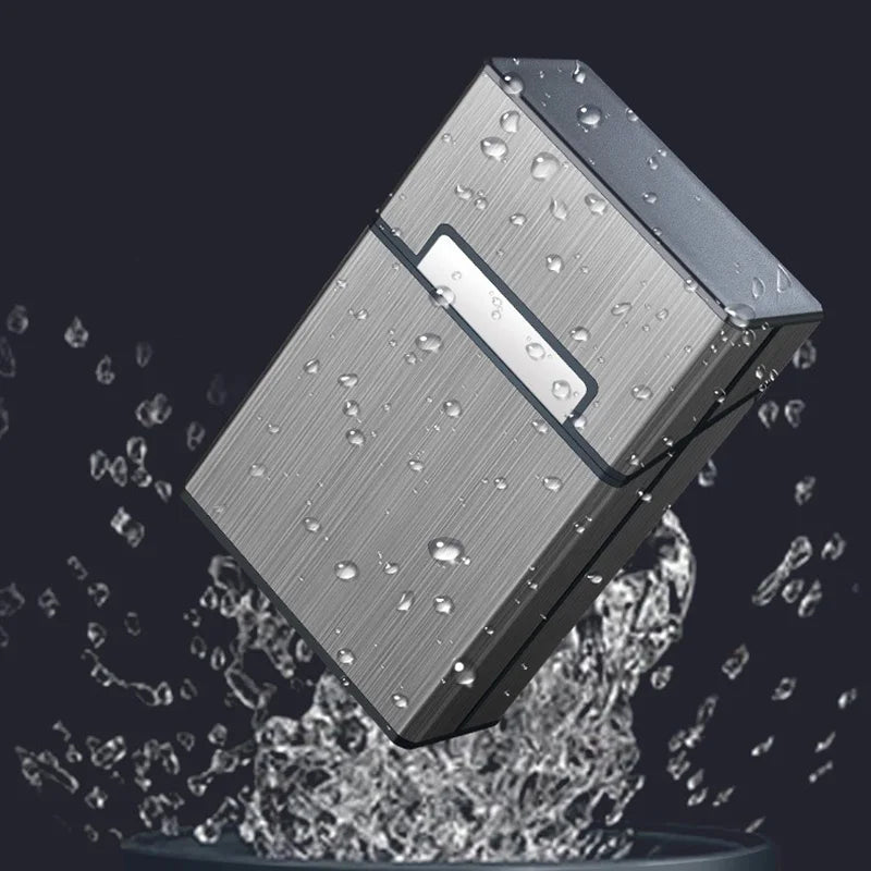 Slim Aluminum Cigarette Case | Holds 20, Magnetic Snap Closure Cigarette Case Nixie
