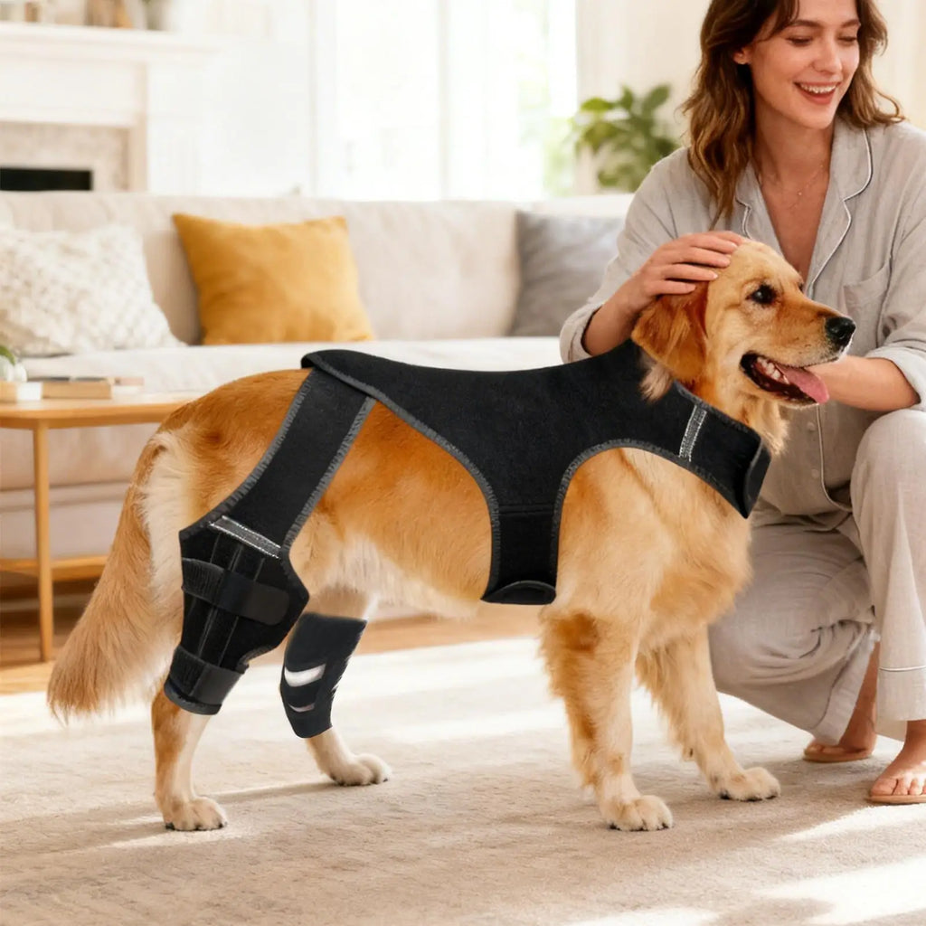 Adjustable Dog Rear Leg Brace with 4 Metal Stabilizers Dog Leg Brace Nixie