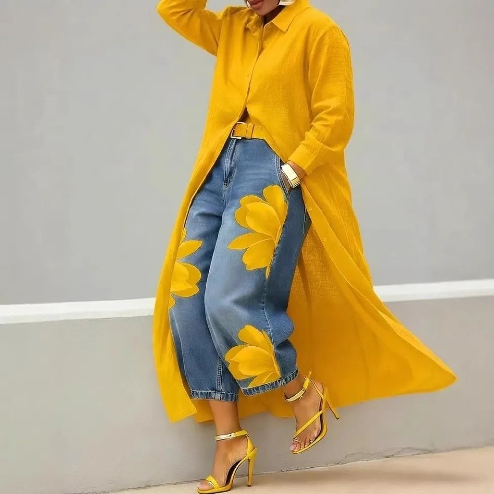 Women's Loose Fit Long Sleeve Open Front Cardigan Blouse Women's Casual Blouse Nixie