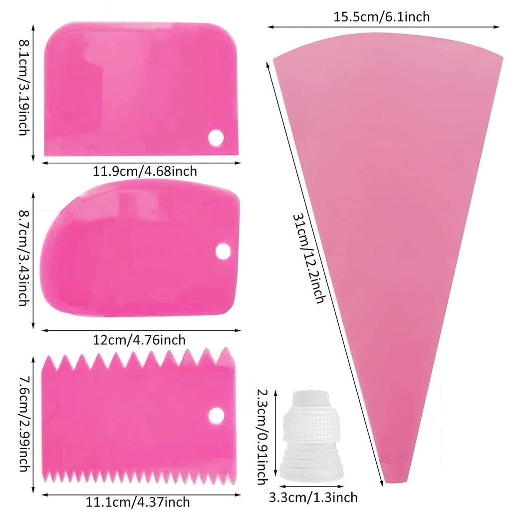 21-Piece Piping Bags & Tips Set – Cake Decorating Kit Cake Decorating Kit Nixie
