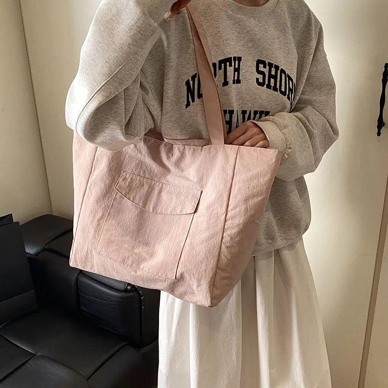 Large Waterproof Nylon Tote Bag – Women's Shoulder & Handbag