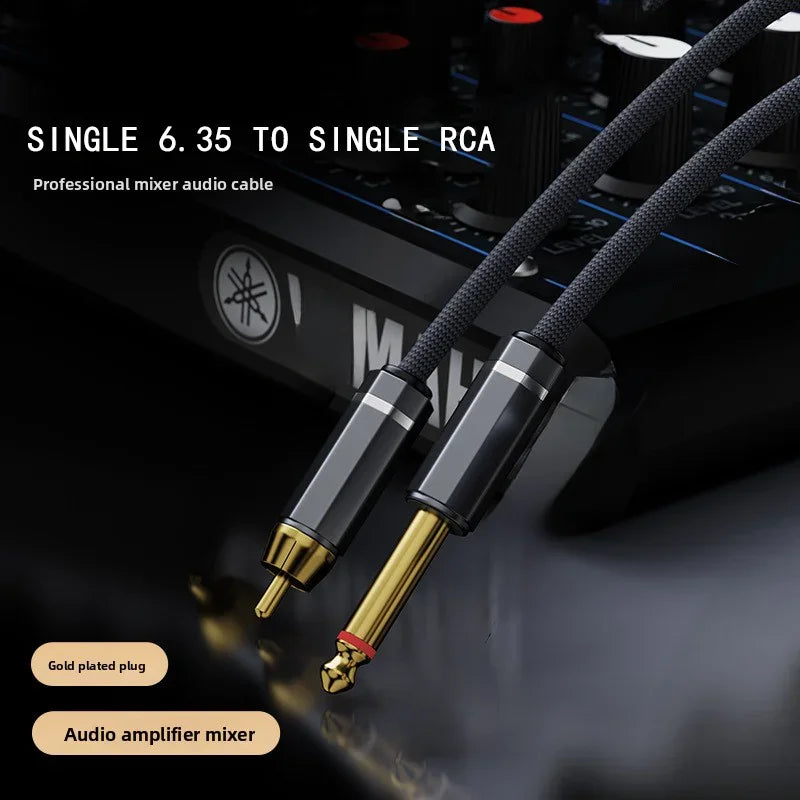 6.35mm to RCA Audio Cable – Dual-Core Mixer Connector Audio Interconnect Cable Nixie