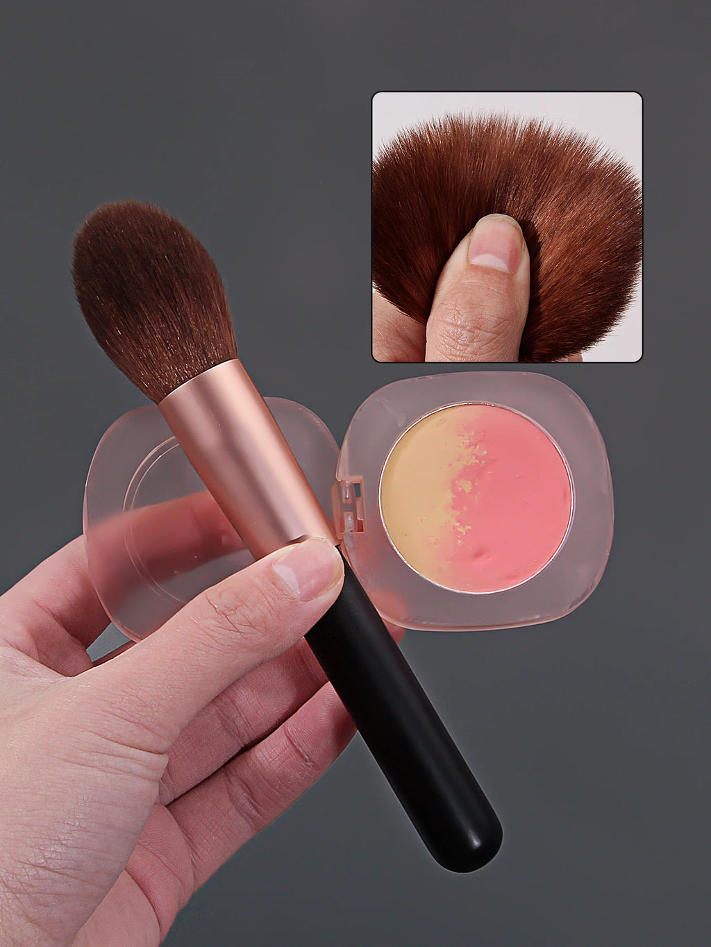 Rose Gold Fluffy Makeup Brush – Powder, Blush & More Makeup Brush Nixie