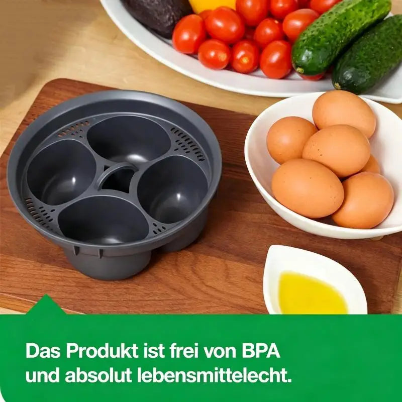 4-Cavity BPA-Free Egg Steamer Rack – Poached & Boiled Eggs Egg Steamer Rack Nixie