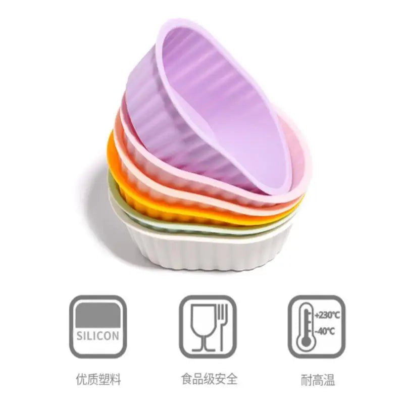 Air Fryer Silicone Baking Cups 5-Pack | Nonstick Ramekins Silicone Baking Cups Nixie