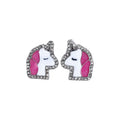 Crystal Stud Earrings for Women – Trendy Geometric Fashion Crystal Stud Earrings Nixie Pink