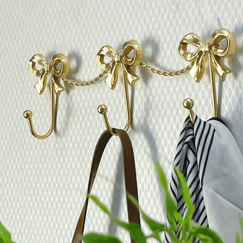 Cute Bow Wall Hooks – Decorative Iron Triple Hook for Girls Decorative Wall Hook Nixie