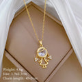 Gold Plated Animal Pendant Necklace – Stainless Steel Clavicle Chain Pendant Necklace Nixie XL2606-665