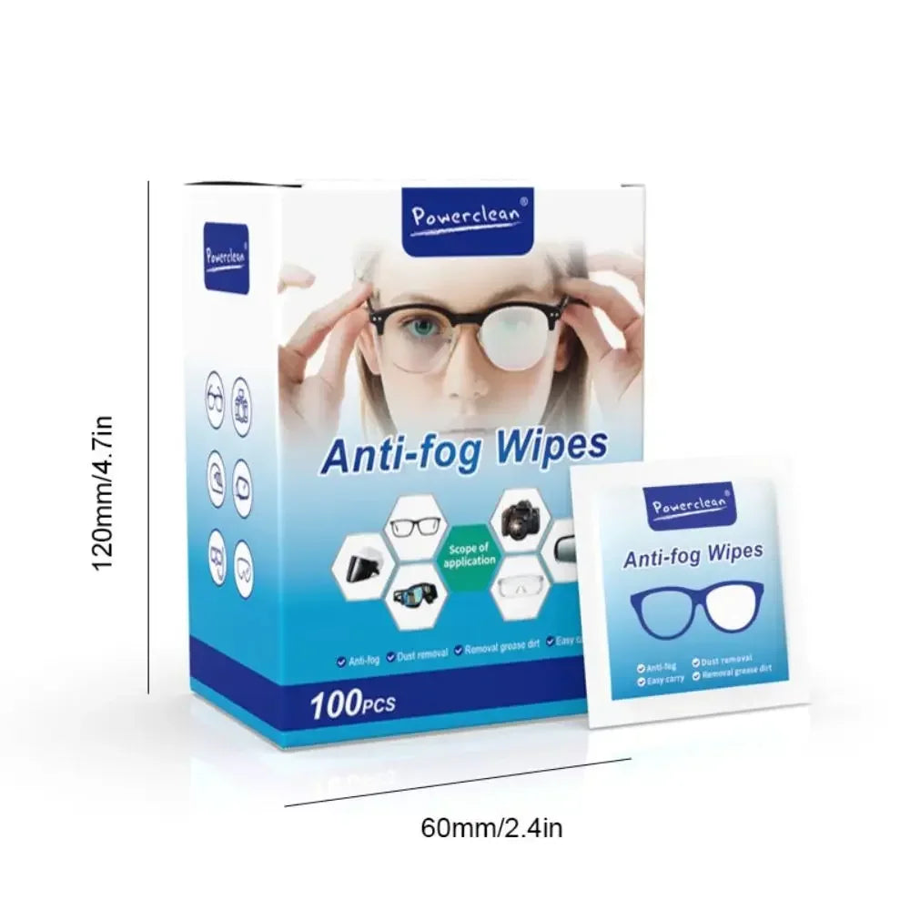 100Pcs Disposable Anti-Fog Lens Wipes – Glasses & Screen Cleaner Lens Cleaning Wipes Nixie