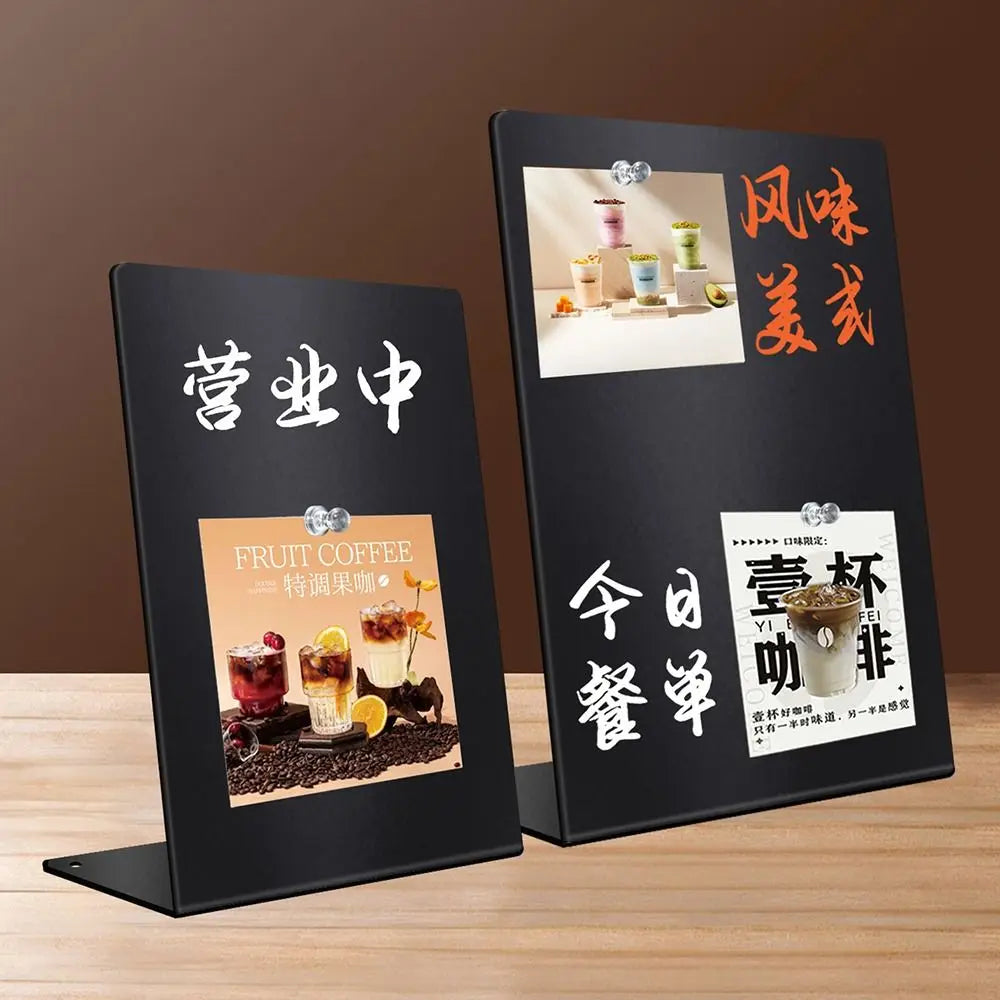 Acrylic Freestanding Chalkboard A3–A6 Reusable Tabletop Sign Tabletop Chalkboard Sign Nixie