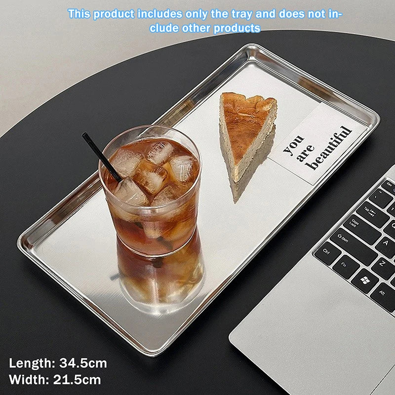 Stainless Steel Rectangular Cake Tray – Nordic Design