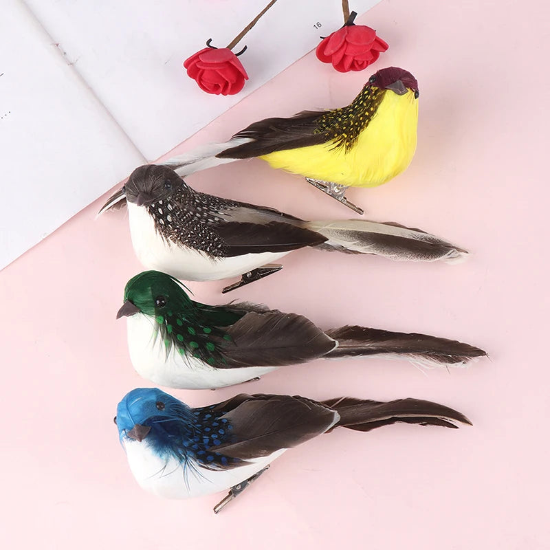 3D Artificial Foam Feather Bird Figurine – Home & Party Decor Decorative Bird Figurine Nixie