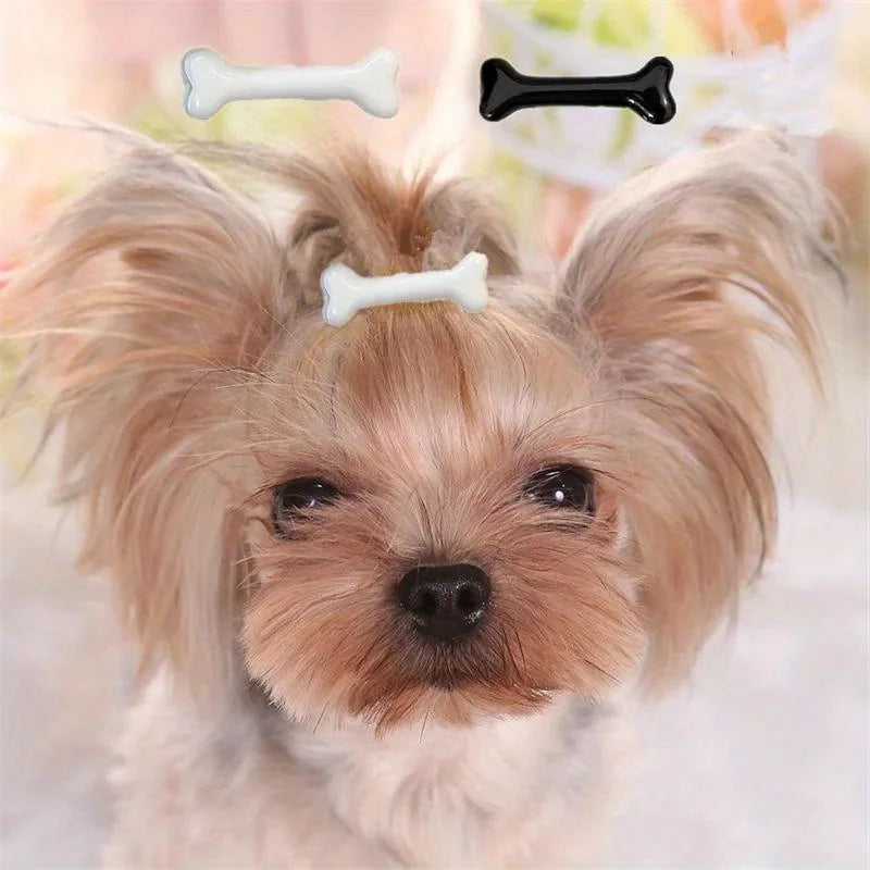 Bone-Shaped Dog Hair Clip – Cute Pet Barrette Styling Tool Pet Hair Clip Nixie