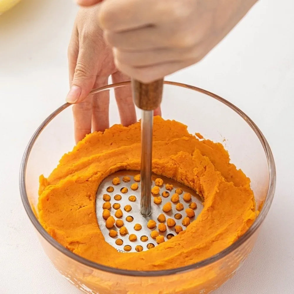 Stainless Steel Potato Masher with Rosewood Handle | Kitchen Tool Potato Masher Nixie
