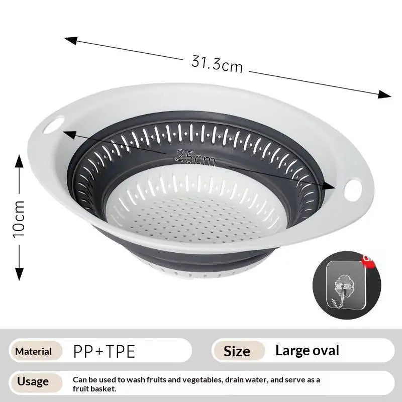 Collapsible Silicone Drainer Basket | Folding Washing Bowl Collapsible Drainer Basket Nixie A2