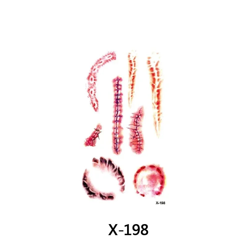 Halloween Scar Spider Temporary Tattoo Stickers – 40 Designs Temporary Tattoo Sticker Nixie