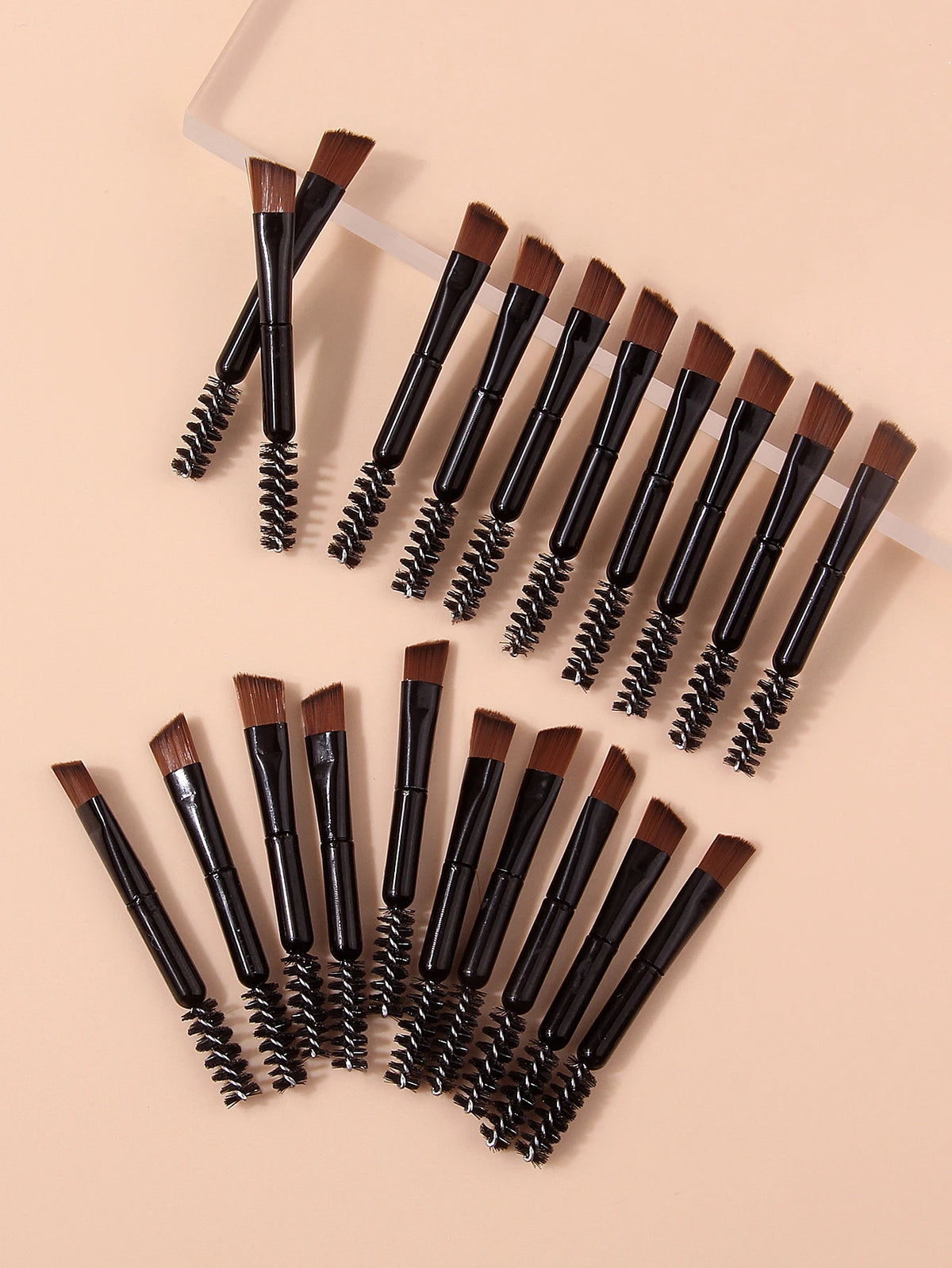 20Pcs Double-Ended Eyebrow Brush & Spoolie Lash Comb Set Eyebrow Brush Set Nixie
