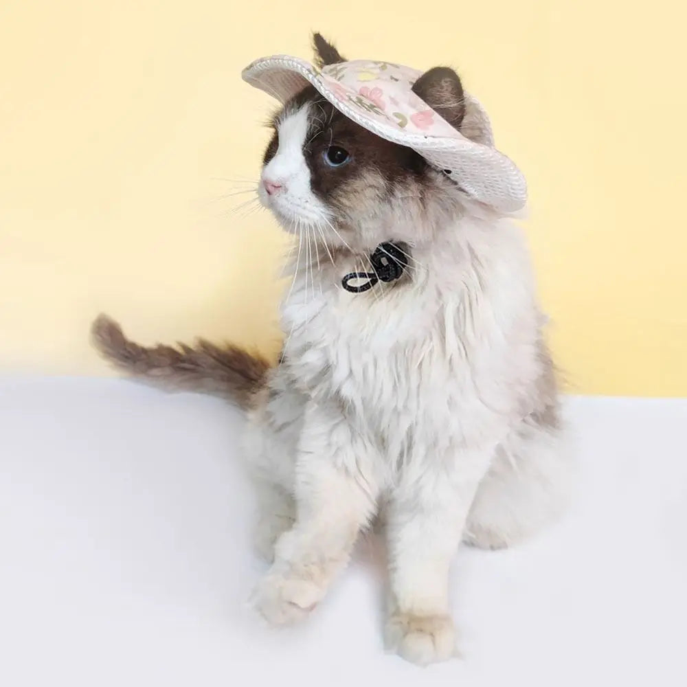Adjustable Pet Sun Hat for Cats & Dogs | Breathable Outdoor Pet Sun Hat Nixie