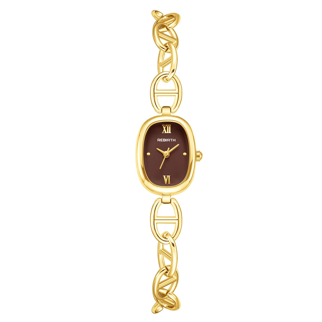 REBIRTH Women's Bohemian Retro Quartz Watch | Light Luxury Women's Quartz Watch Nixie Red