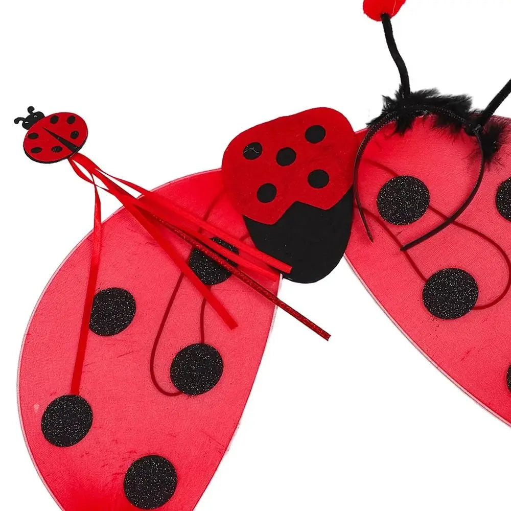 Red Ladybug Cosplay Costume Set – Wings, Headband & Wand