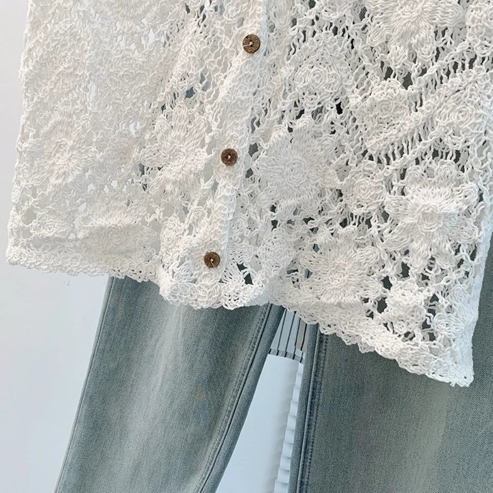 Boho Crochet Vest – Hollow-Out Sleeveless Cardigan for Women Crochet Cardigan Vest Nixie