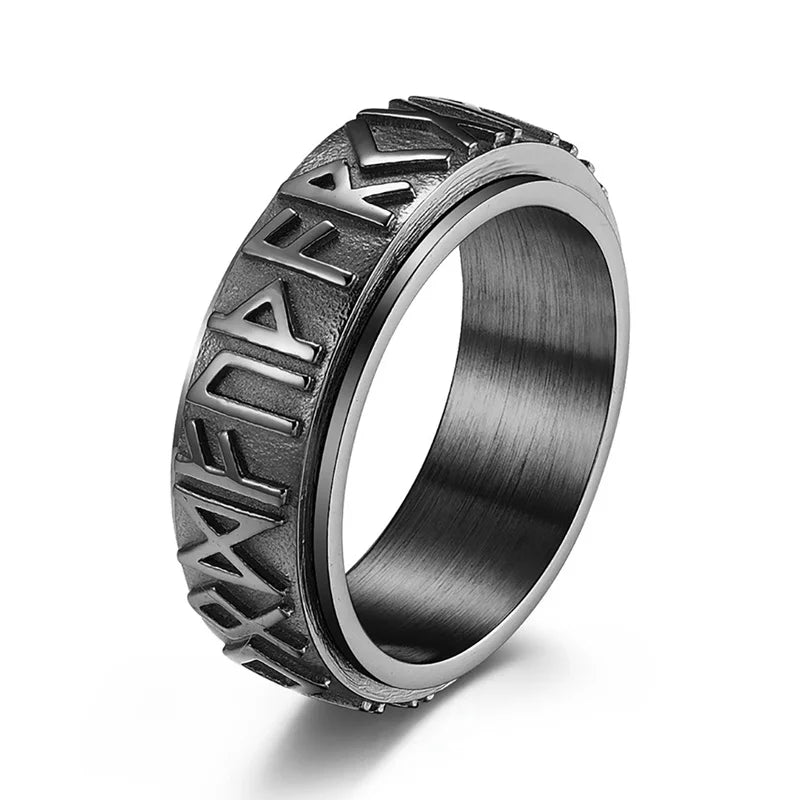 Stainless Steel Spinner Fidget Ring – Punk Skull Star Unisex Spinner Fidget Ring Nixie
