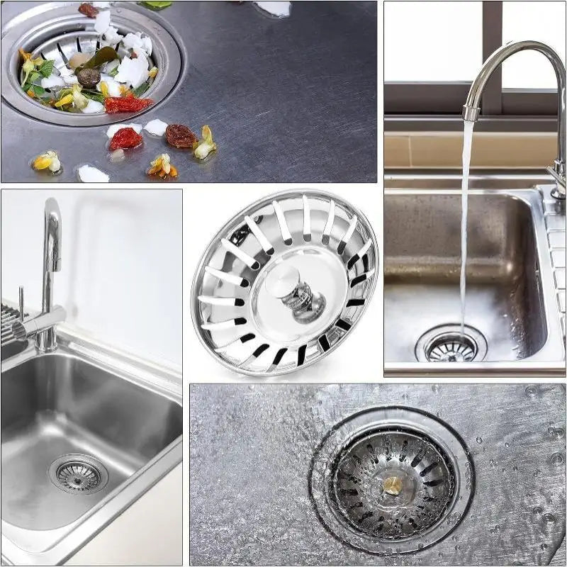 82mm Stainless Steel Sink Drain Strainer & Hair Catcher Sink Drain Strainer Nixie