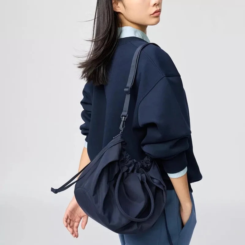 Japanese Lightweight Nylon Tote Crossbody Bucket Bag Nylon Tote Bag Nixie