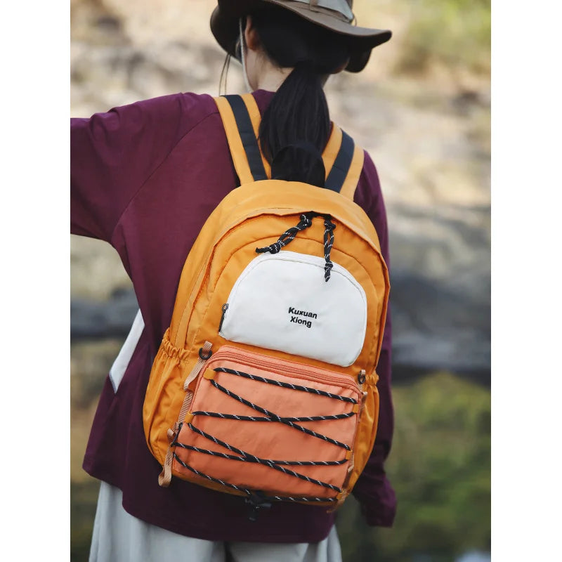 Lightweight Color-Block Hiking Backpack 20-35L Unisex