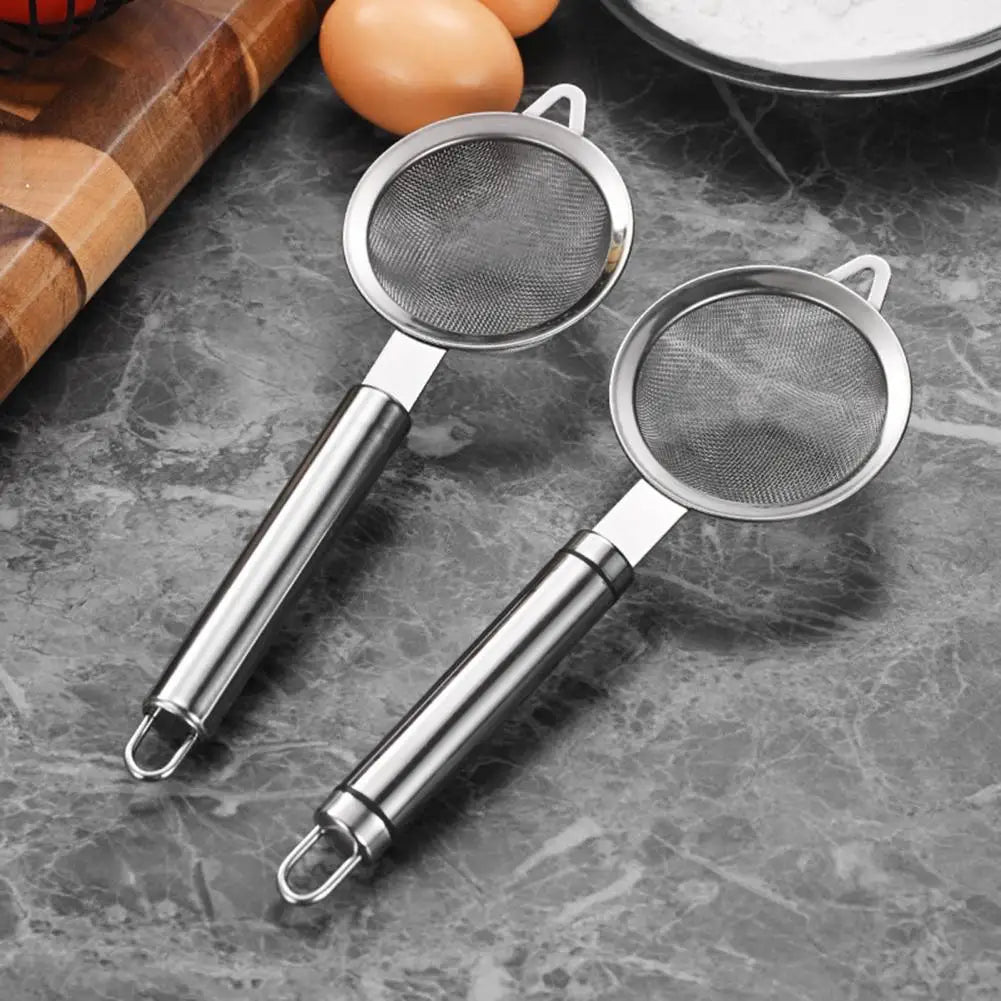 Stainless Steel Fine Mesh Strainer Colander – Anti-Slip Handle Mesh Strainer Colander Nixie